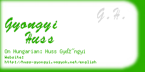 gyongyi huss business card